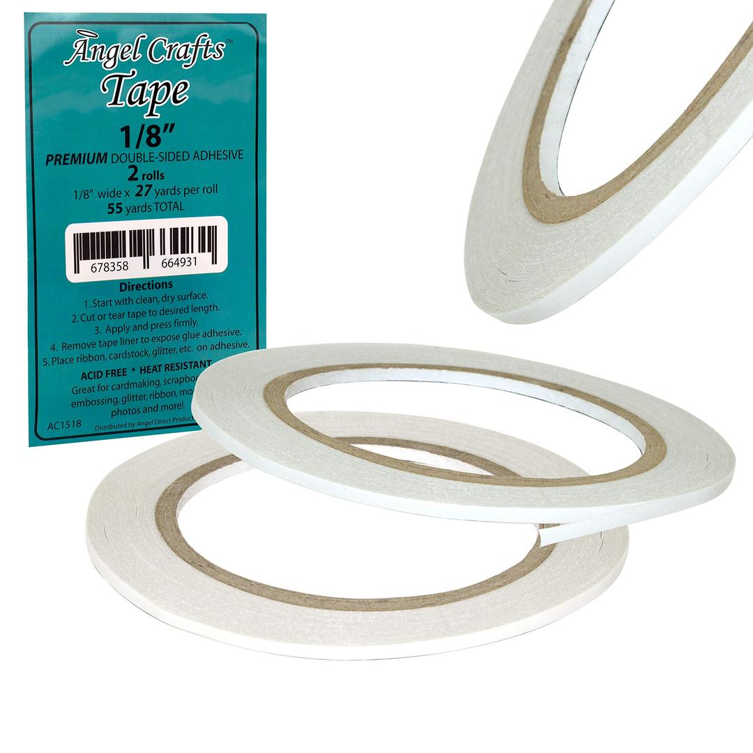 Angel Crafts Acid Free Double Sided Tape (1/8 inch, 1 Pack)