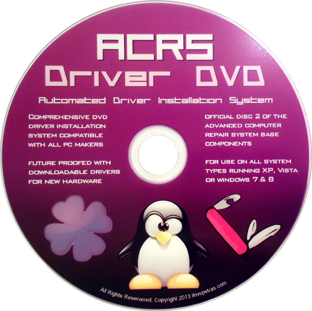 Universal Driver DVD for all PC Makers - Asus, Alien, Acer, Dell, HP, Compaq, Lenevo, IBM, Samsung, Toshiba & More