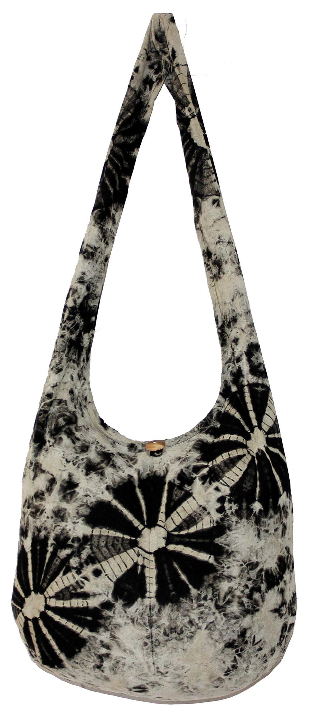 All Best ThingTIE DYE Bohemian Hipster Hobo Boho Hippie Crossbody Bag Purse Black Tone 39"