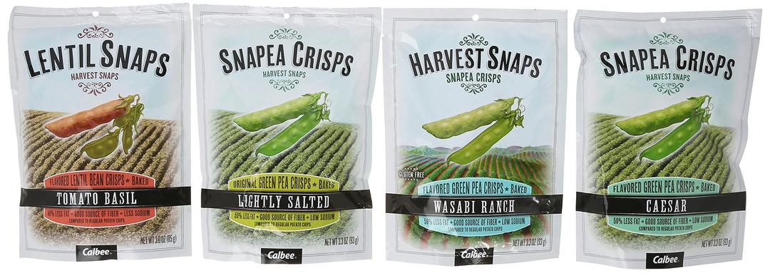 CalbeeSnapea Crisps Harvest Snaps ~ Variety Pack ~ Caesar, Wasabi Ranch, Tomato Basil & Lightly Salted