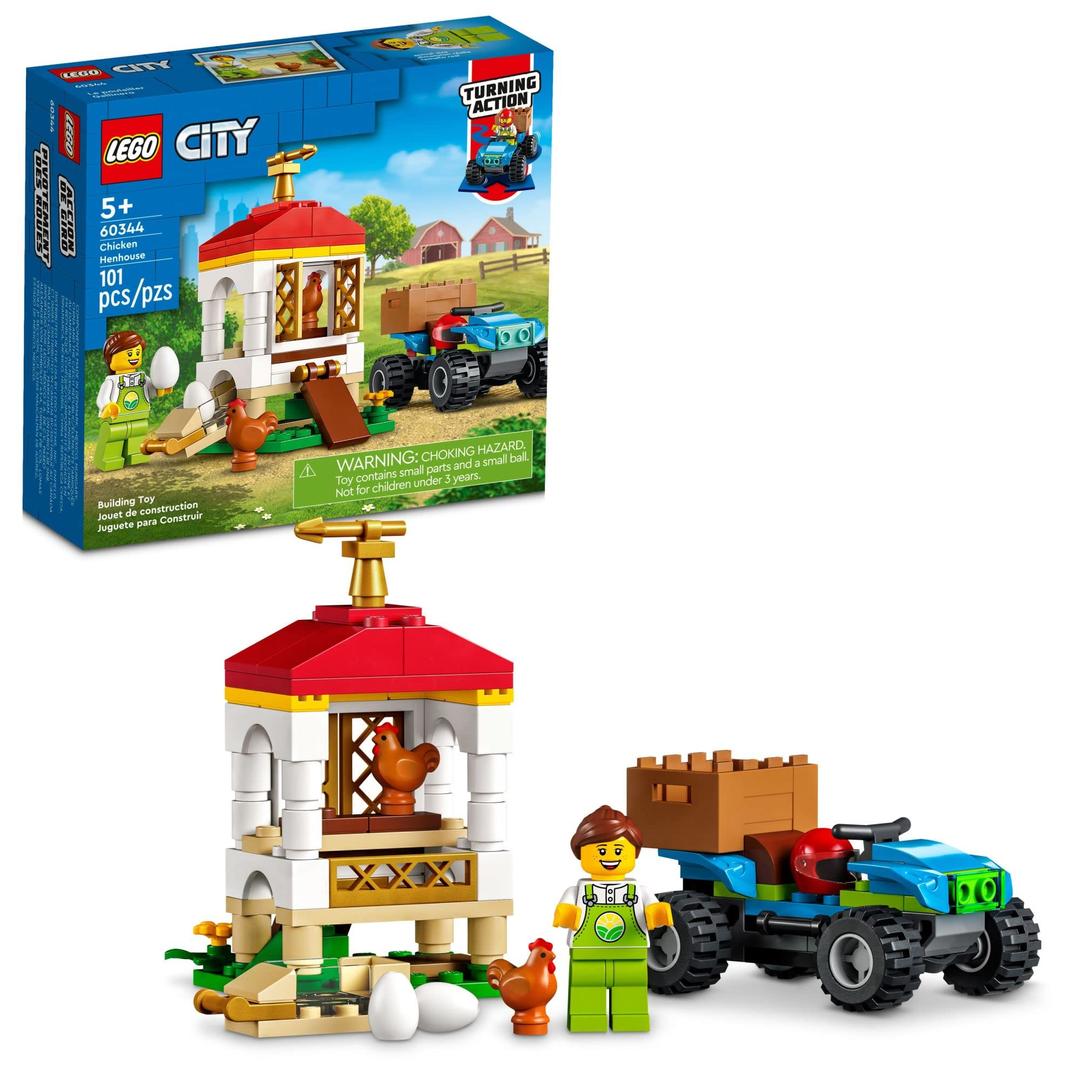 LEGOCity Chicken Henhouse 60344 Building Farm Toy Set for Kids, Boys, and Girls Ages 5+ (101 Pieces)