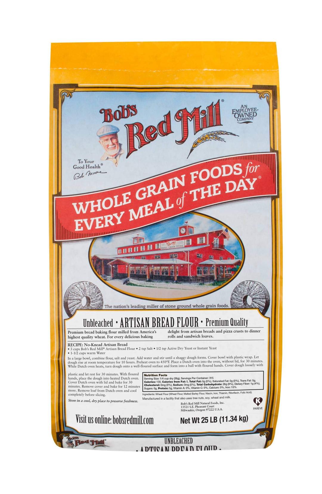 Bob's Red Mill Artisan Bread Flour, 25 Pound (Pack of 1)