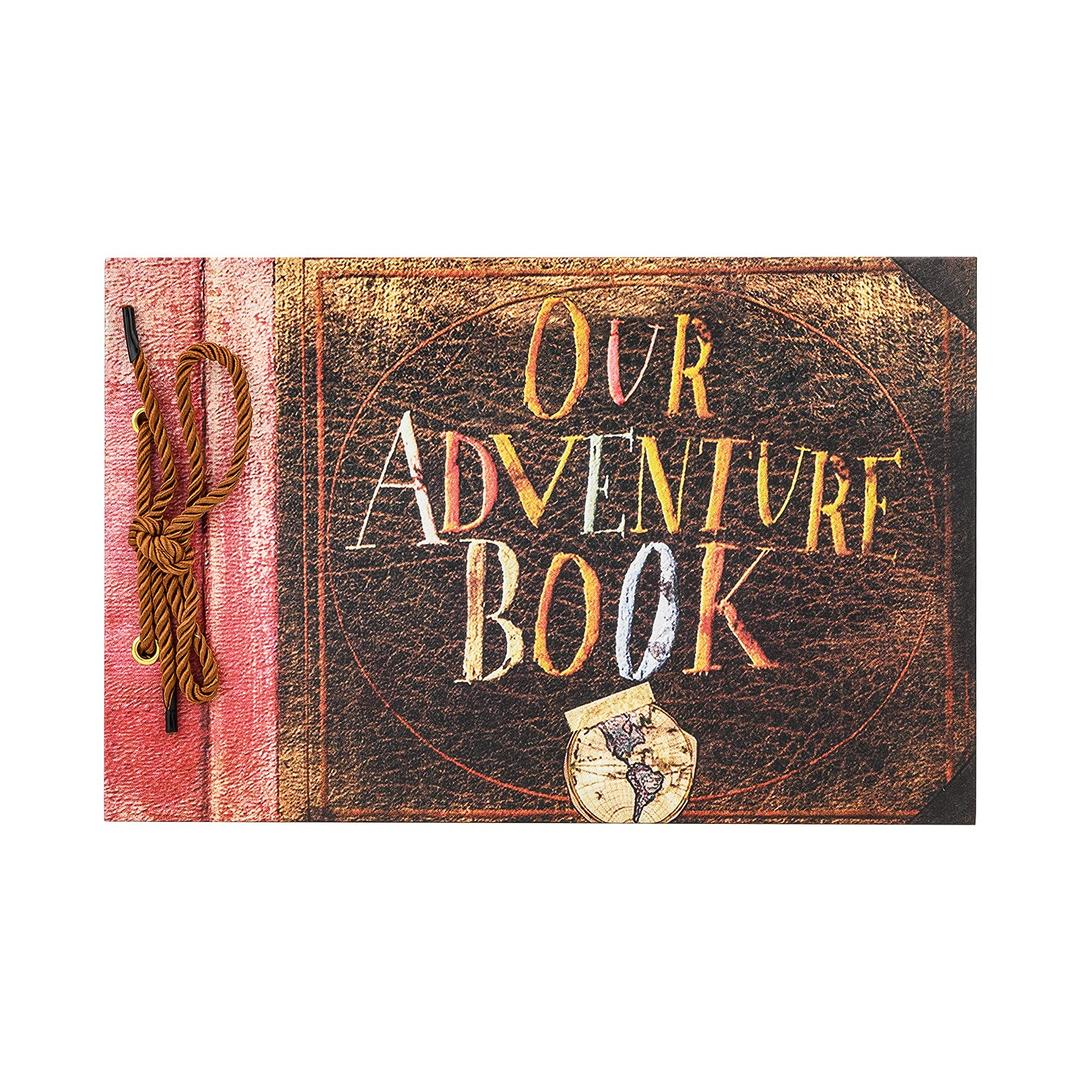 Anniversary Photo Album Scrapbook - Our Adventure Book Wedding Photo Album Scrapping 11.6"x7.5" inches, 80 Pages - Includes Bonus 5 Postcards and 5 Self-Adhesive Photo Corners multicolored