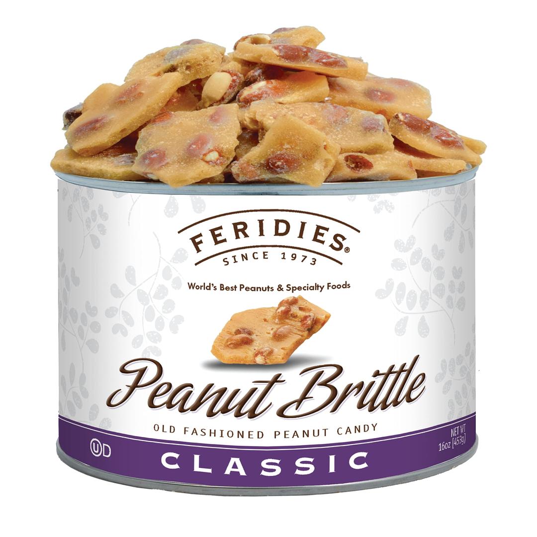 FERIDIESOld Fashioned Gourmet Candy Classic Peanut Brittle - 16oz Can