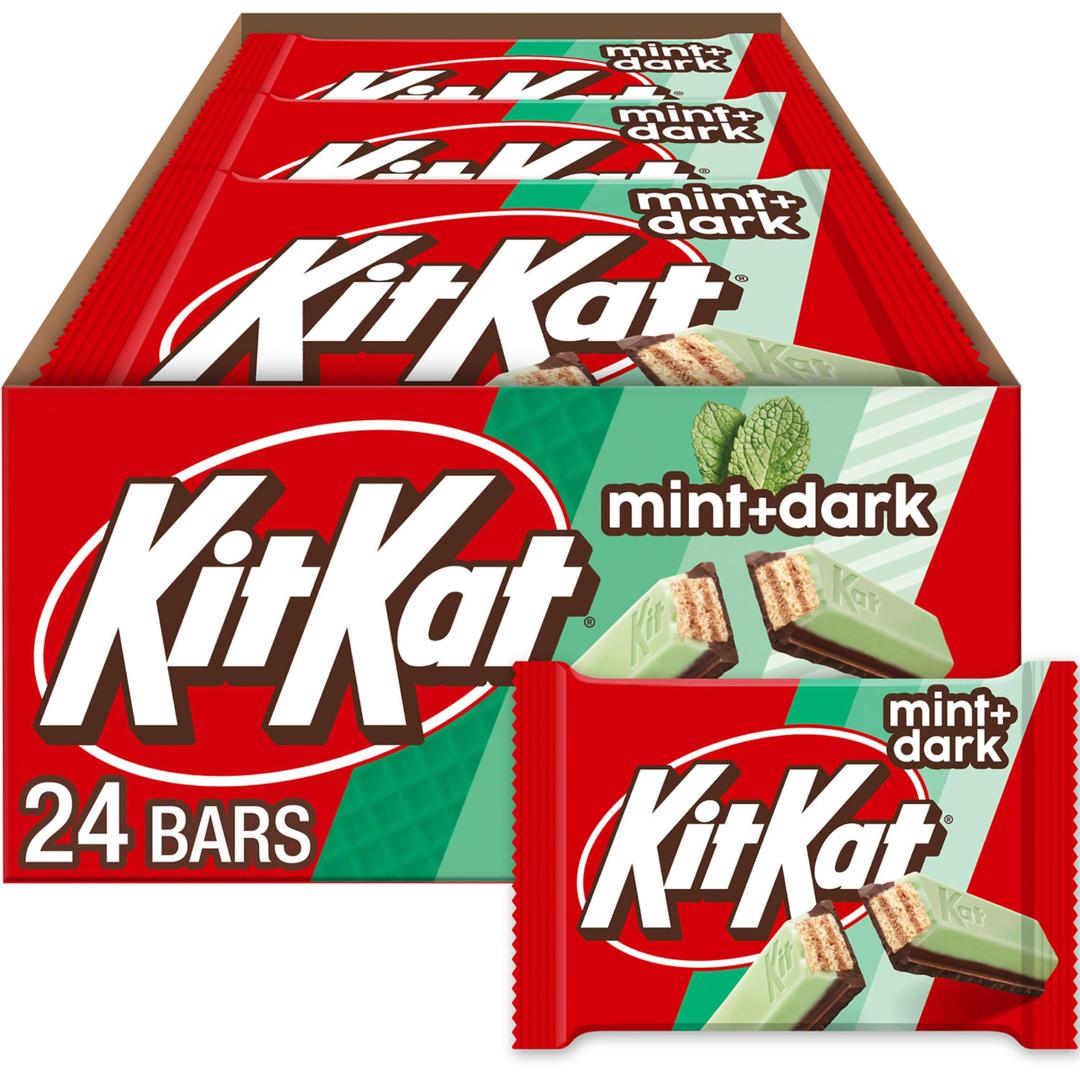 Kit KatDUOS Dark Chocolate Mint Wafer Candy Bars, 1.5 oz (24 Count)