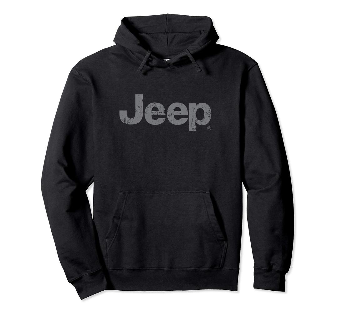 JeepIconic Distressed Logo Pullover Hoodie