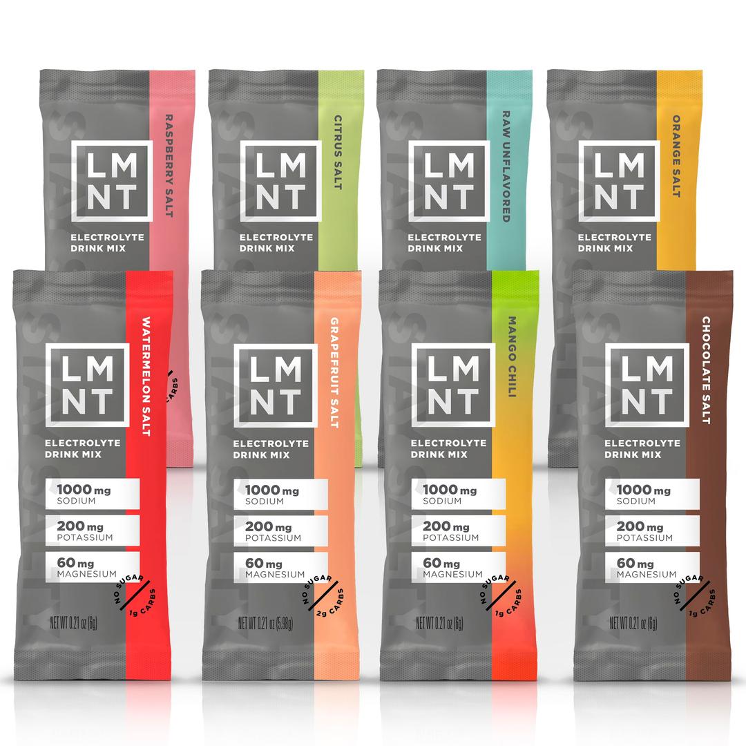 LMNT Zero Sugar Electrolytes - Sample Pack | Drink Mix | 8-Count