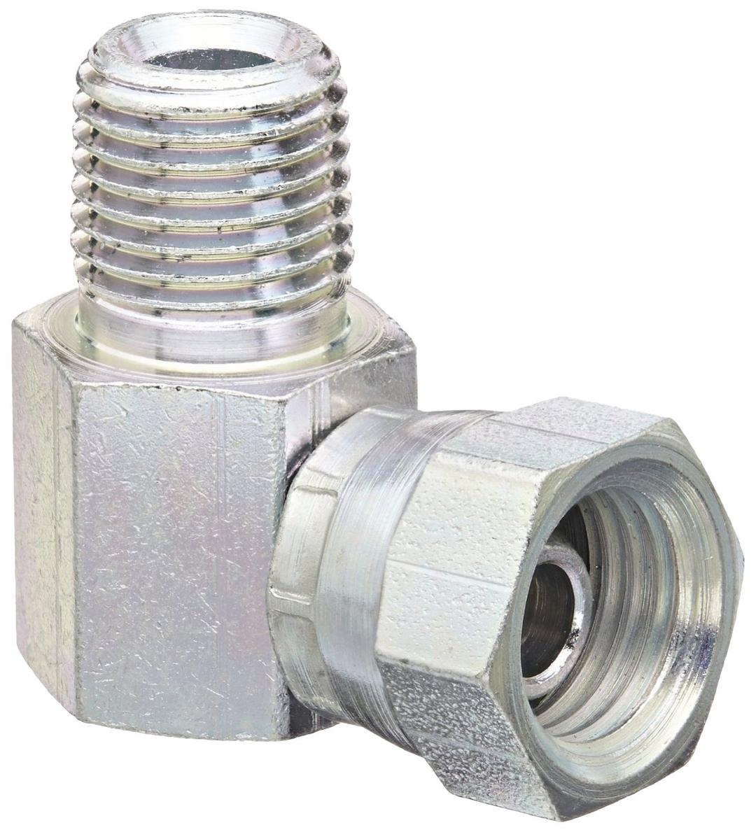 Eaton Weatherhead 9405X12X12 Carbon Steel Fitting, Swivel, 90 Degree Elbow, 3/4" NPSM Female x 3/4" NPT Male