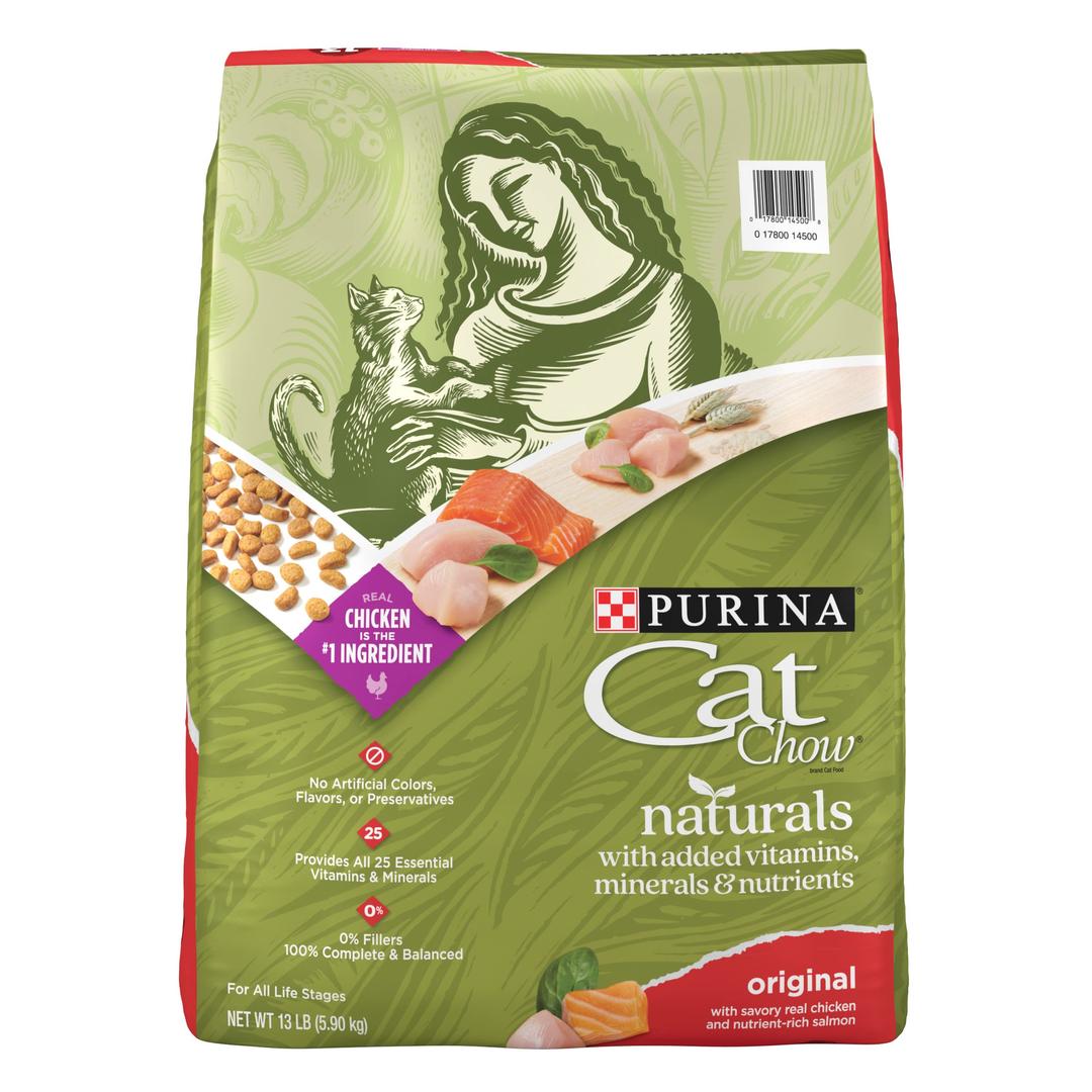 Purina Cat ChowNaturals With Added Vitamins, Minerals and Nutrients Dry Cat Food, Naturals Original - 13 lb. Bag