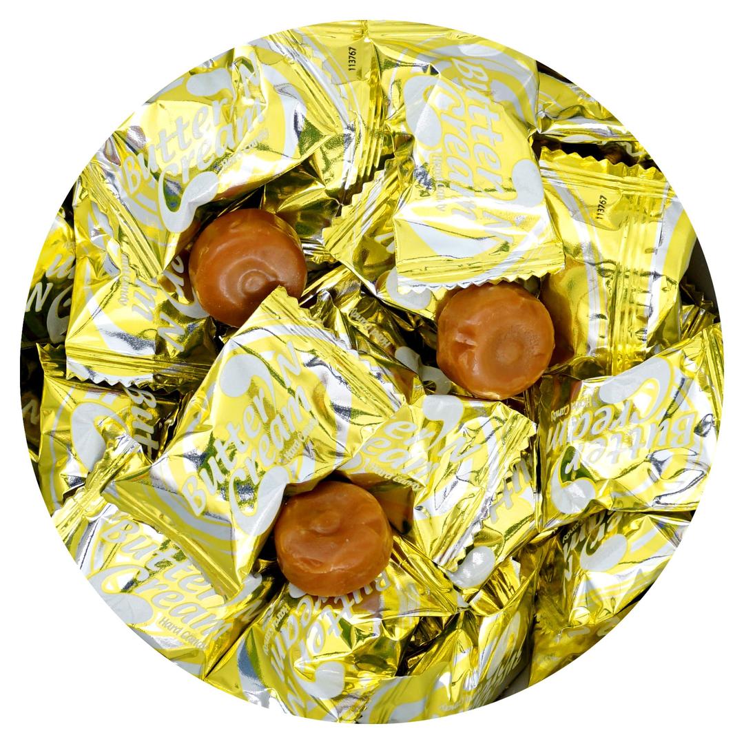 Butter Toffee, 1 Pound Bulk Candy (Approx. 75 pcs.), Butter Cream Toffee Candy, Old Fashion Hard Candies Individually Wrapped