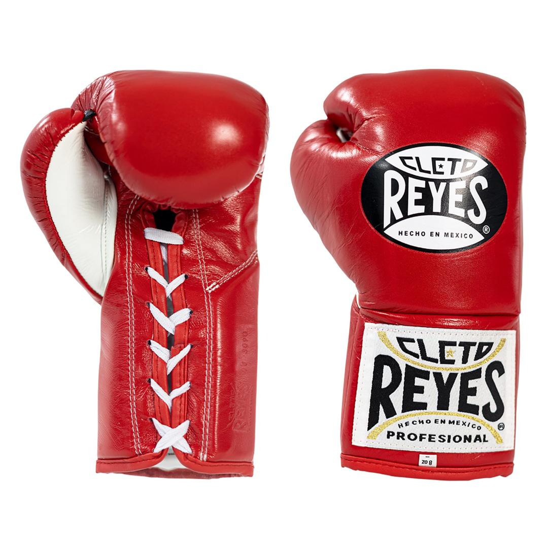 CLETO REYESProfessional Competition Boxing Gloves for Men and Women, Leather and Horsehair, MMA, Kickboxing, Muay Thai, Lace Up, 10 oz, Red