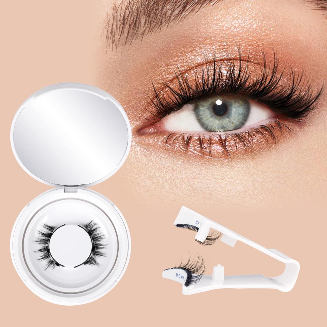 ALICE Magnetic Eyelashes with Applicator, Reusable Natural Manga Magnetic Lashes Kit, No Glue Needed Eyelashes with Magnets, Easy to Wear and Remove for All-Day Comfort