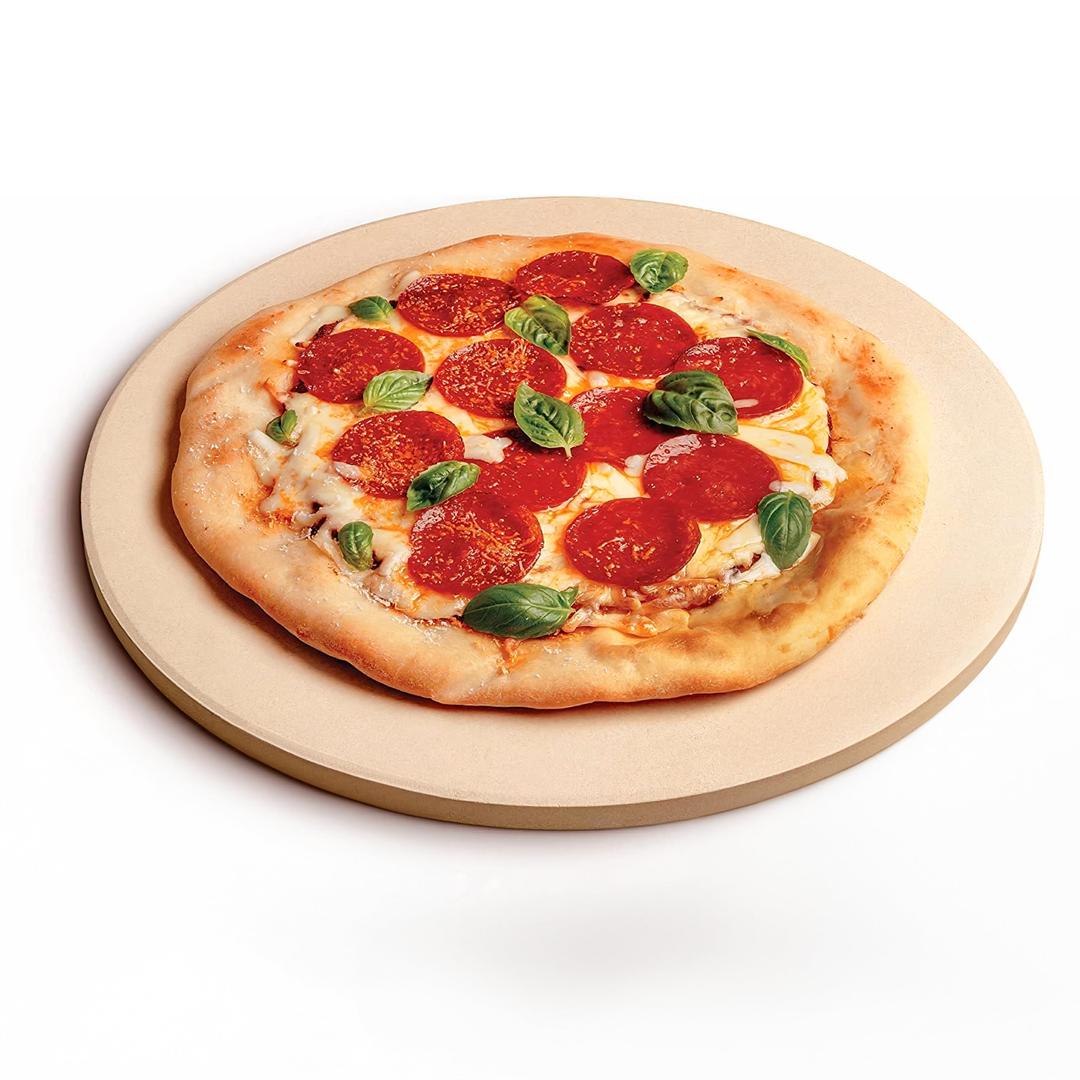 Pizza Stone for Oven, Stove & Outdoor Grilling - 16” inch Round Baking Stones - Durable Cordierite Pizza Pan & Thermal Shock Resistant - Perfect for Crisp Crust Pizza, Bread & More