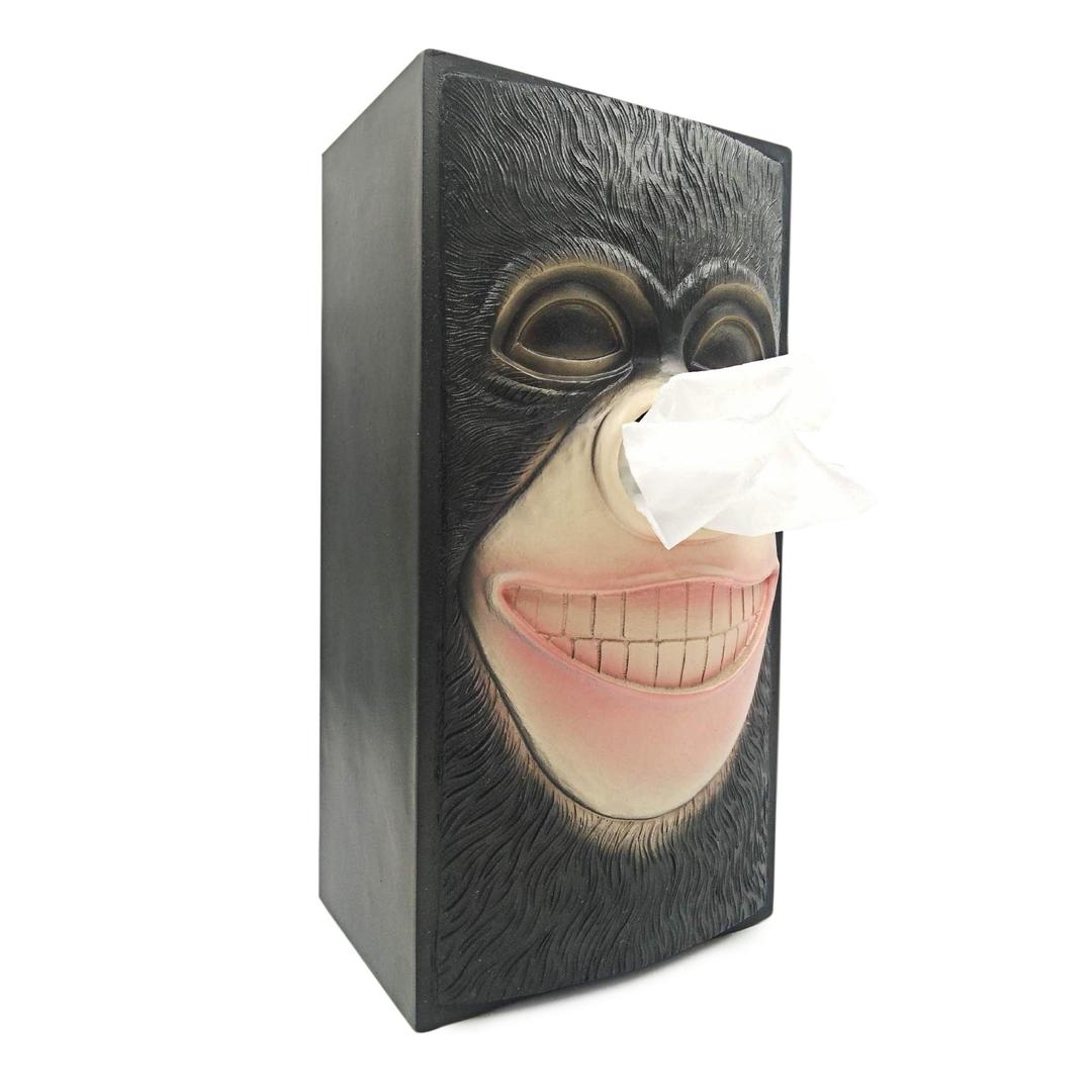 Funny Resin Monkey Tissue Box Easter Island Gorillas Tissue Holder Paper Dispenser Cover