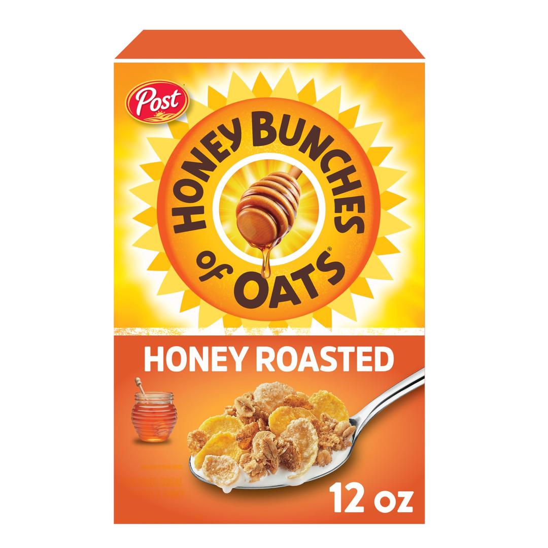 Honey Bunches of Oats Honey Roasted, Heart Healthy, Low Fat, made with Whole Grain Cereal, 12 Ounce