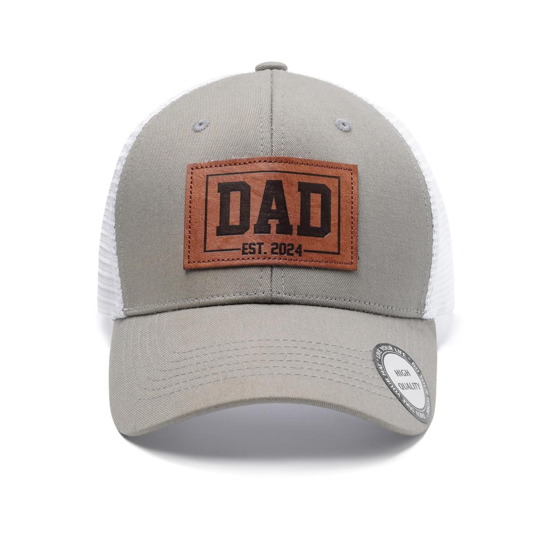 KOLWOVENDad Est 2024, Perfect New Father Gift, First Dad Hat Fathers Day Birthday Gifts for 1st Dad Papa Trucker Baseball Cap