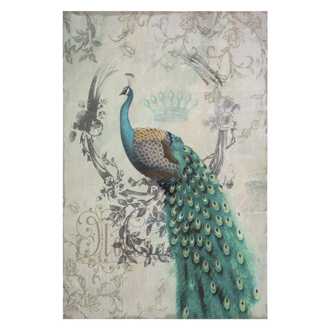 Yosemite Home Decor Peacock Poise II, Multicolor