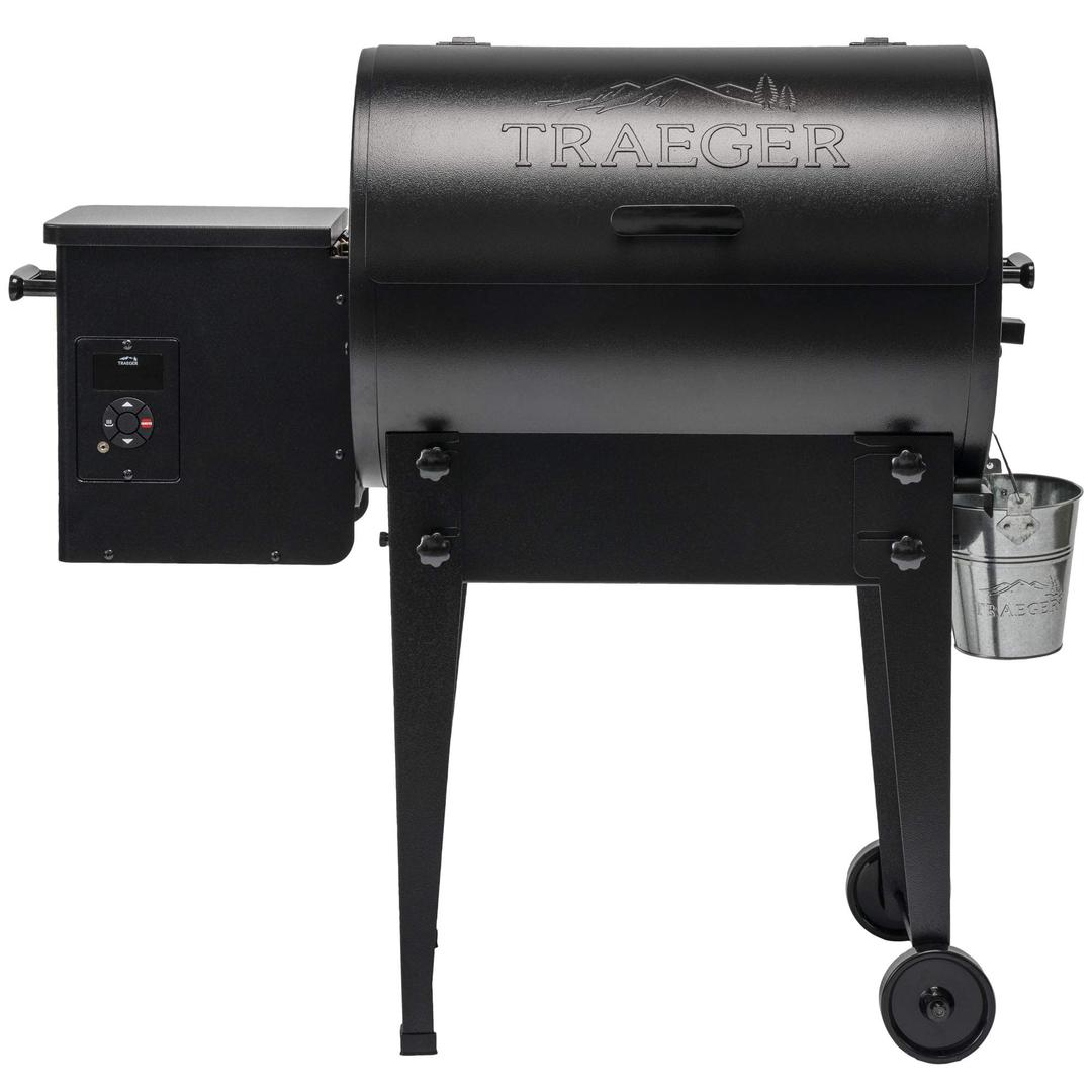 Traeger Grills Tailgater Electric Wood Pellet Grill and Smoker, Black, 300 Square Inches Cook Area, 450 Degree Max Temperature, Meat Probe, 6 in 1 BBQ Grill with Folding Legs and Keep Warm Mode