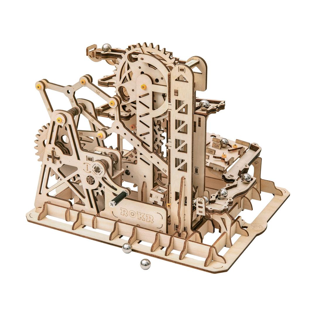 ROKR 3D Wooden Puzzle-Mechanical Model-Wooden Craft Kit-DIY Assembly Toy-Mechanical Gears Set-Brain Teaser Games-Best Gifts for Adults & Teens Age 14+(LG504-Fortress)