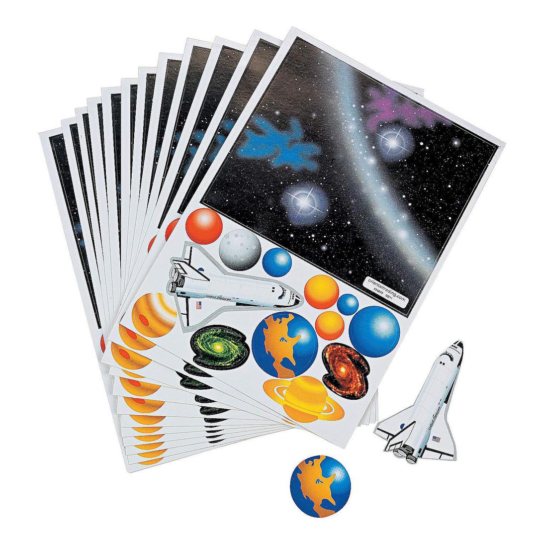 Fun Express Make Your Own Solar System Sticker(12Pc) - 12 Pieces - Educational and Learning Activities for Kids