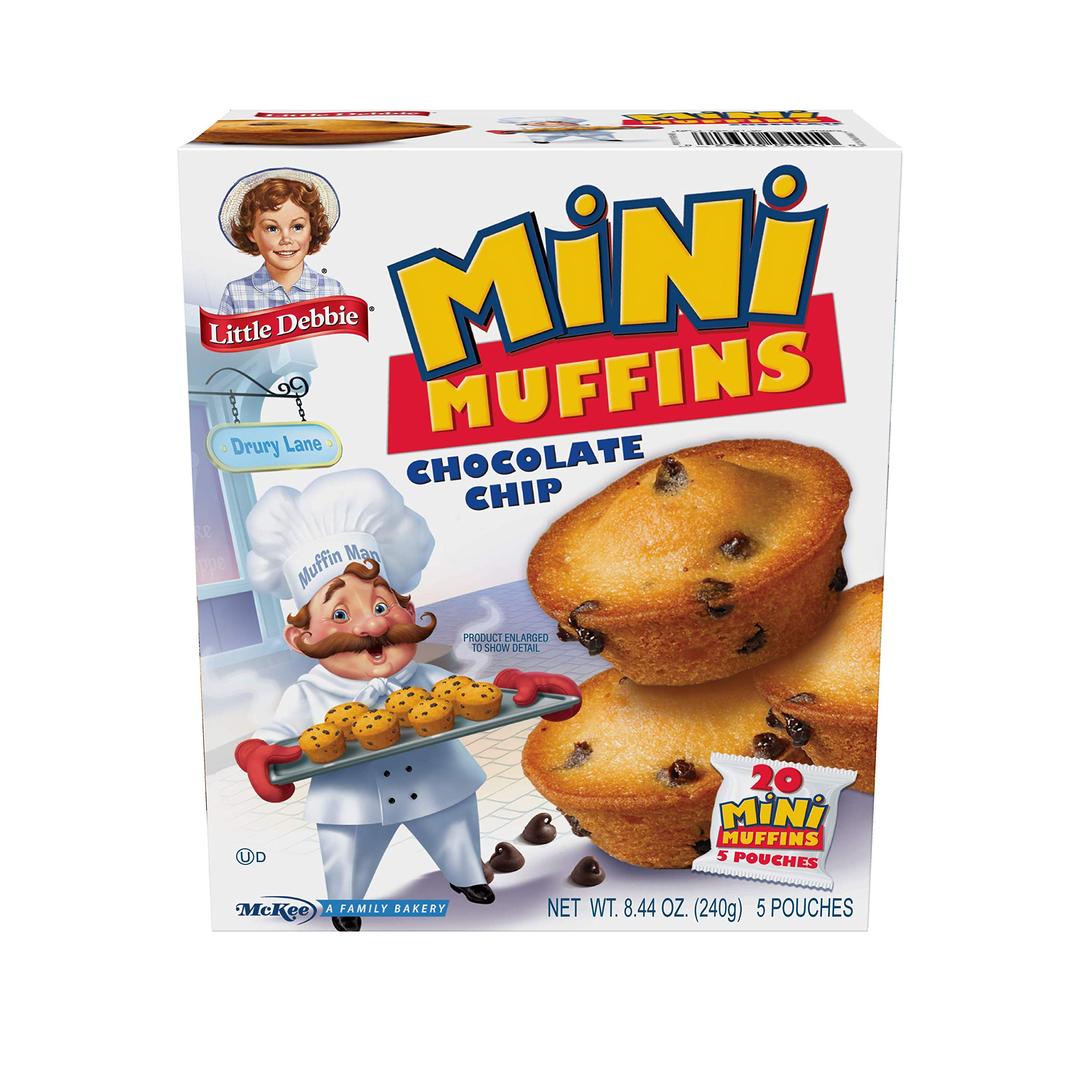 Little DebbieChocolate Chip Mini Muffins, 5 Pouches, 8.44 OZ Box