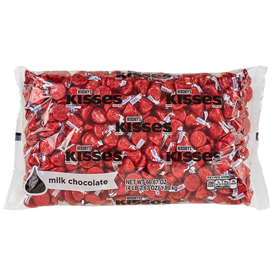 HERSHEY'S KISSES Milk Chocolate Candy Bulk Bag, 66.67 oz