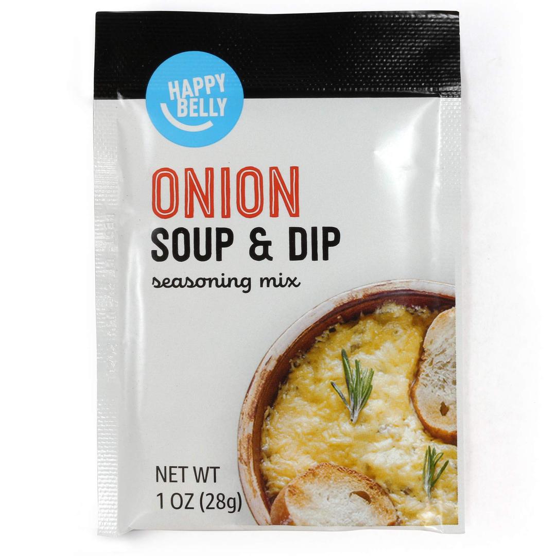 Amazon Brand - Happy Belly Onion Soup & Dip Mix, Dry, 1 fl oz (Pack of 1)