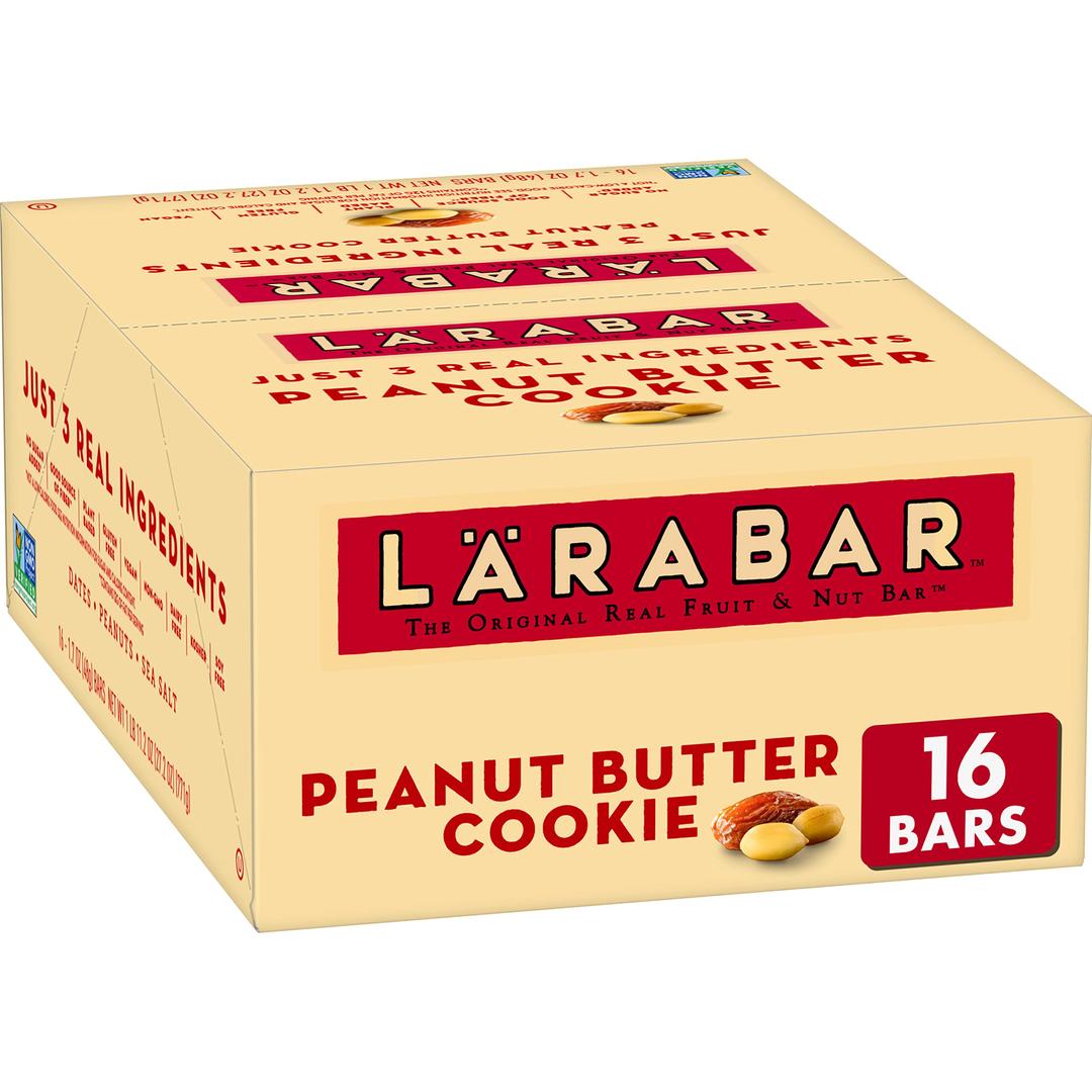 Larabar Peanut Butter Cookie, Gluten Free Vegan Fruit & Nut Bar, 16 Ct, 27.2 OZ