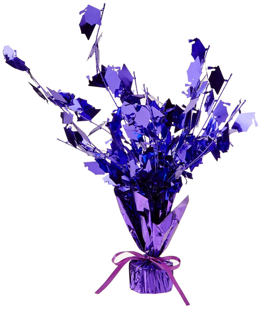 Graduate Cap Gleam 'N Burst Centerpiece (purple) Party Accessory  (1 count) (1/Pkg)