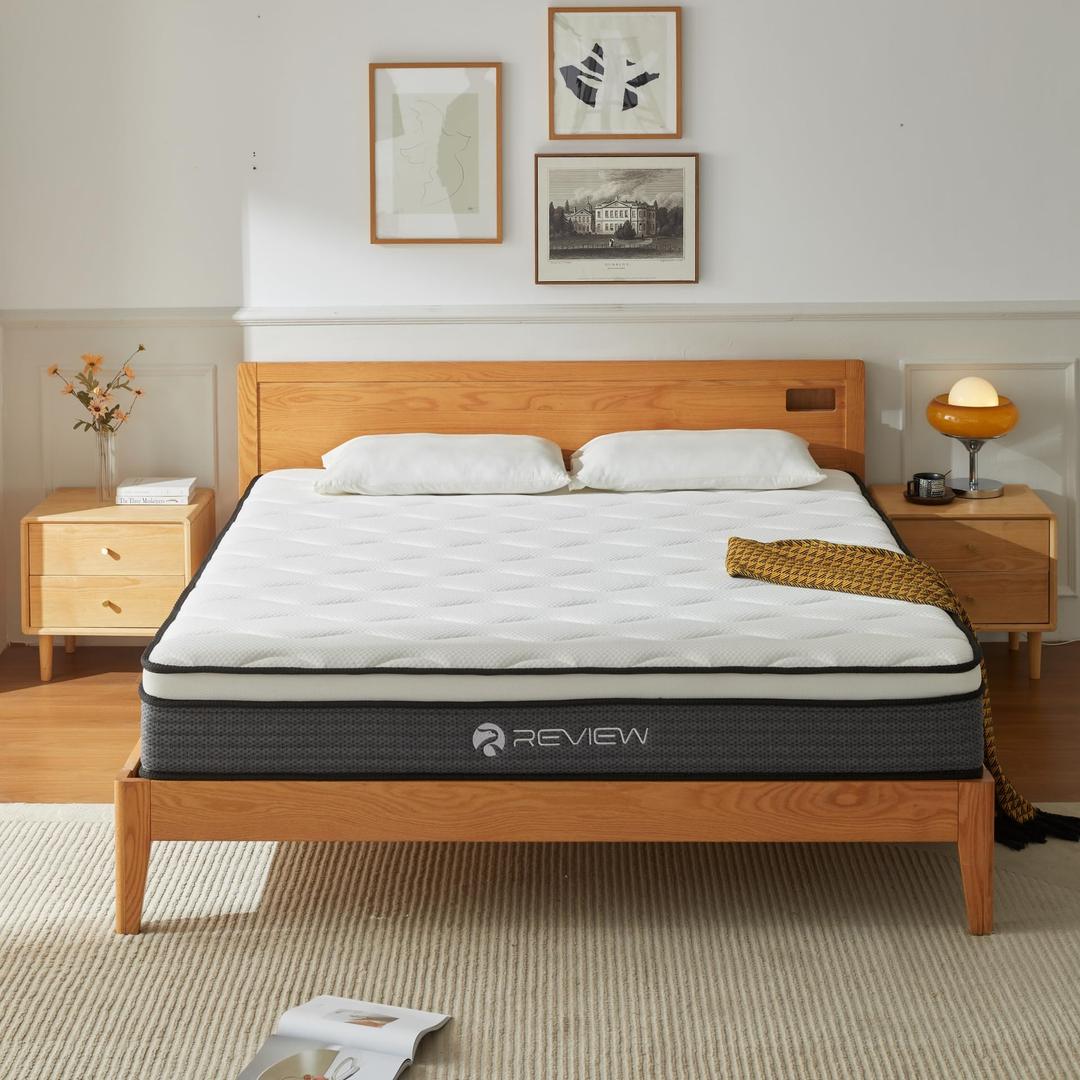 Review Full Mattress, 12 Inch Full Size Mattress in a Box,Memory Foam Hybrid Mattress,with Individual Pocket Spring for Motion Isolation & Silent Sleep, Pressure Relief,Plush Firmness.