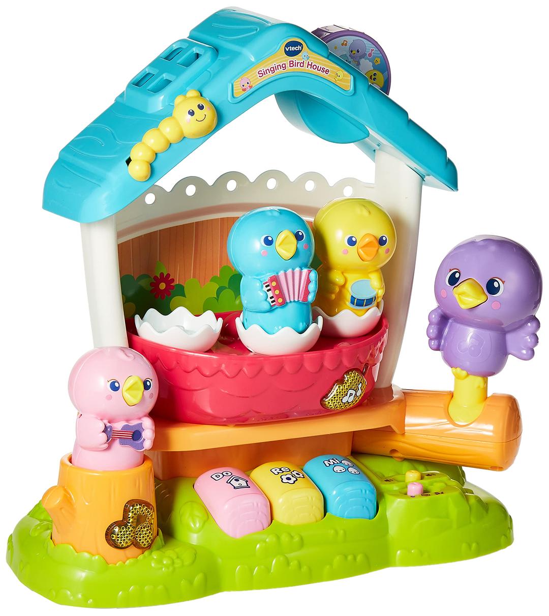 VTech Singing Bird House Baby Musical Toy, Educational Baby Toy with Colours, Numbers, Letters & Sounds, Electronic ABC Preschool Toy Suitable for Boys & Girls for 12 Months, 2 & 3 Year Olds