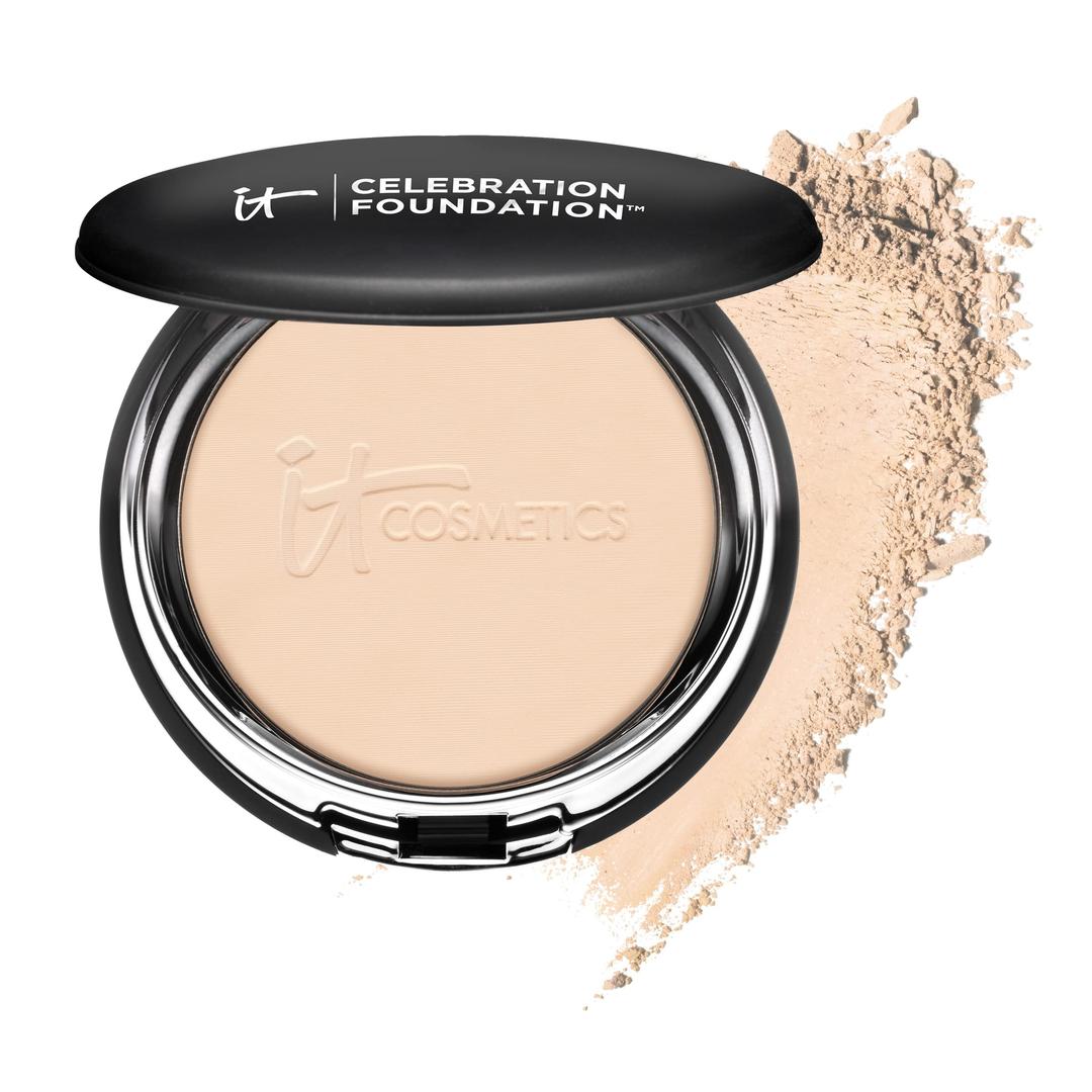 It CosmeticsCelebration Foundation - Full-Coverage, Anti-Aging Powder Foundation - Blurs Pores, Wrinkles & Imperfections - With Hydrolyzed Collagen & Hyaluronic Acid - 0.3 oz