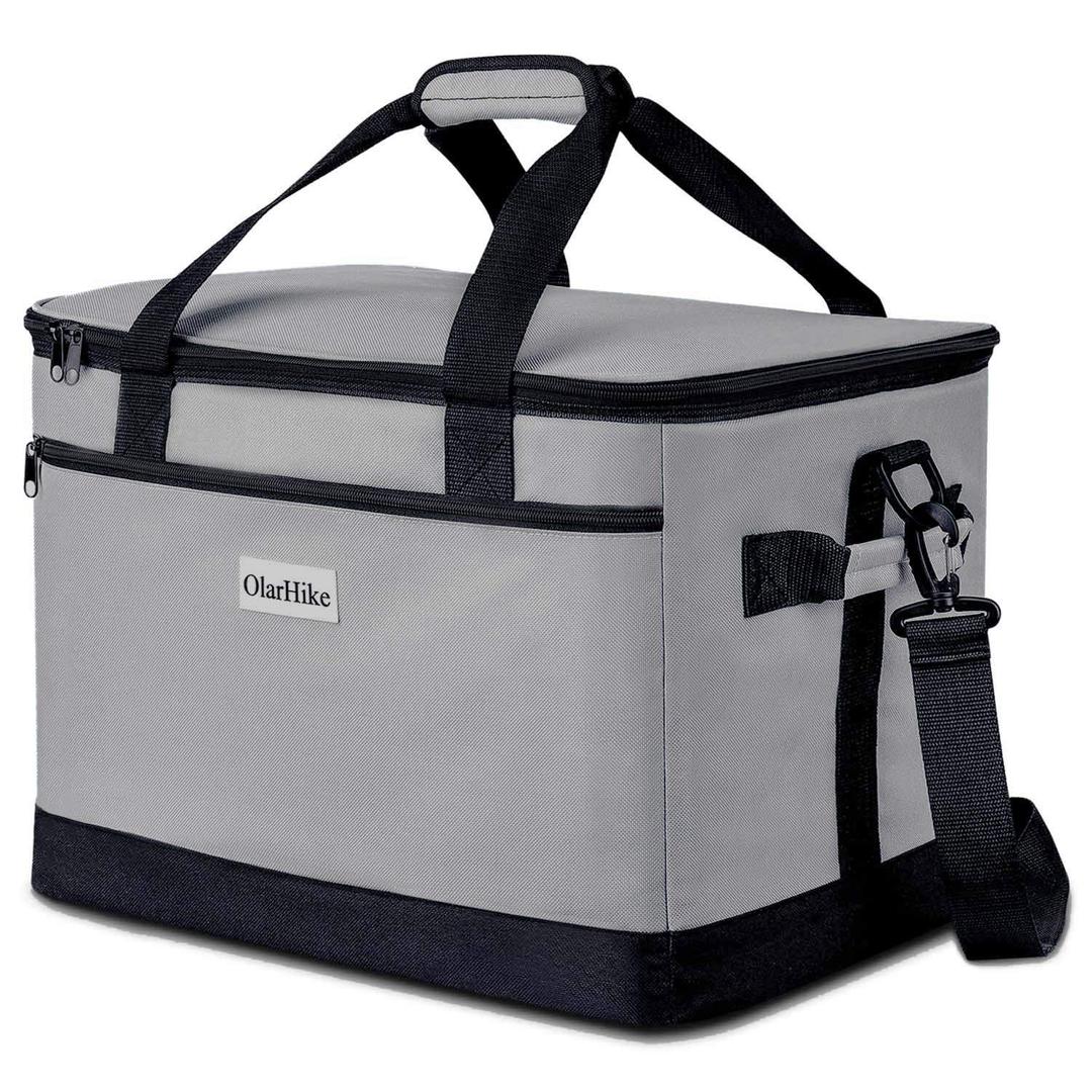 OlarHike Collapsible Cooler Bag, Double Deck Insulated Soft Cooler for Camping, Picnic, BBQ, Family Outdoor Activities