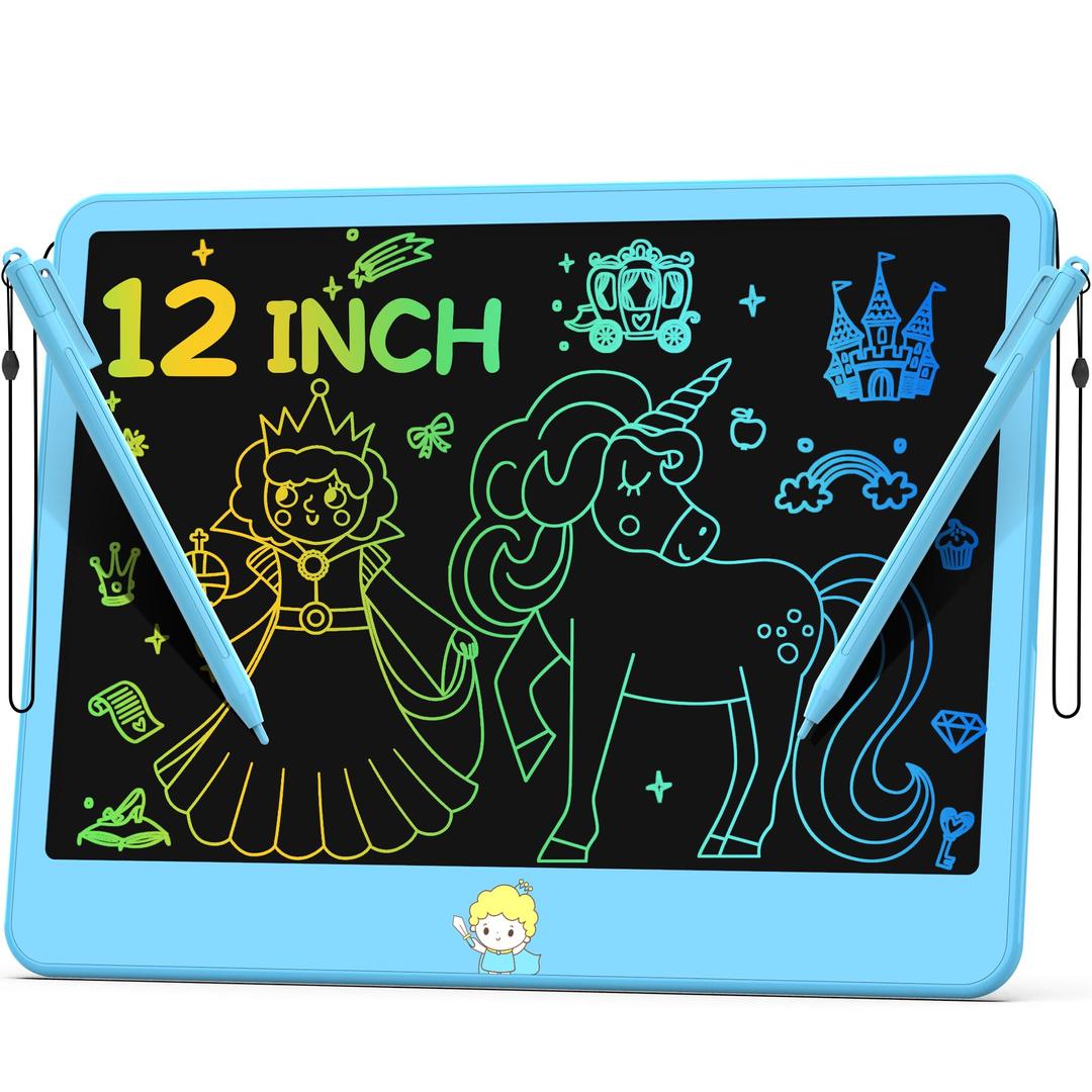 LCD Writing Tablet for Kids 12 Inch, Kids Learning Toys Drawing Pad for Boys Girls, Erasable Doodle Board for Toddlers 3 4 5 6 7 8 Year Old Travel Essentials, Christmas Birthday Gift for Kids