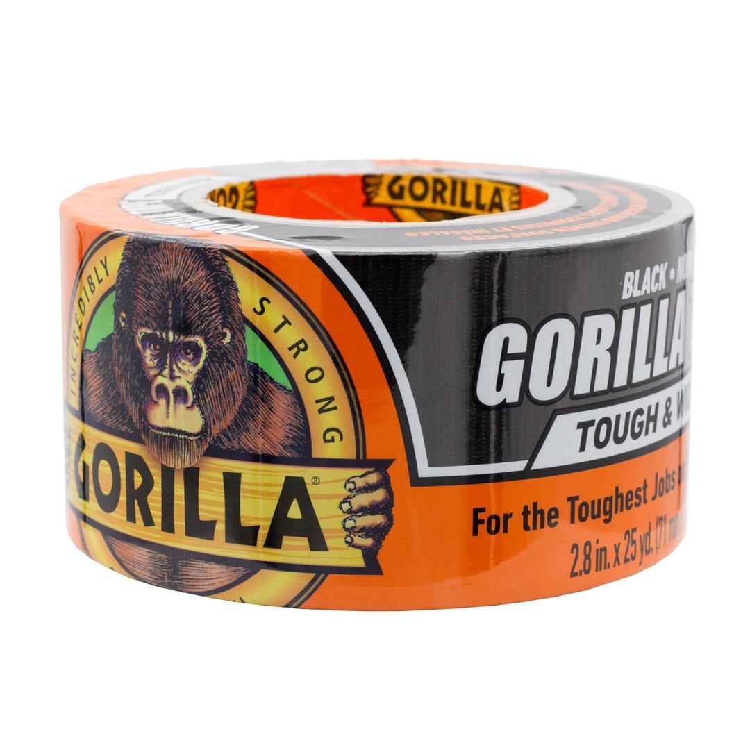 Gorilla Tough & Wide Duct Tape, 2.88" x 25yd, Black, (Pack of 1)