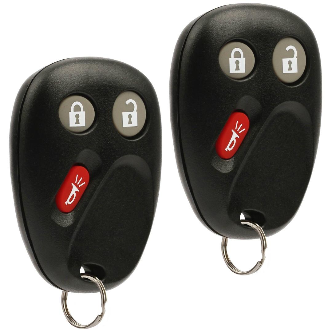 Key Fob Keyless Entry Remote fits 2003-2006 Chevy Tahoe Suburban Silverado Avalanche Equinox SSR / GMC Sierra Yukon / Cadillac Escalade / Hummer H2 / Pontiac Torrent / Saturn Vue (LHJ011), Set of 2