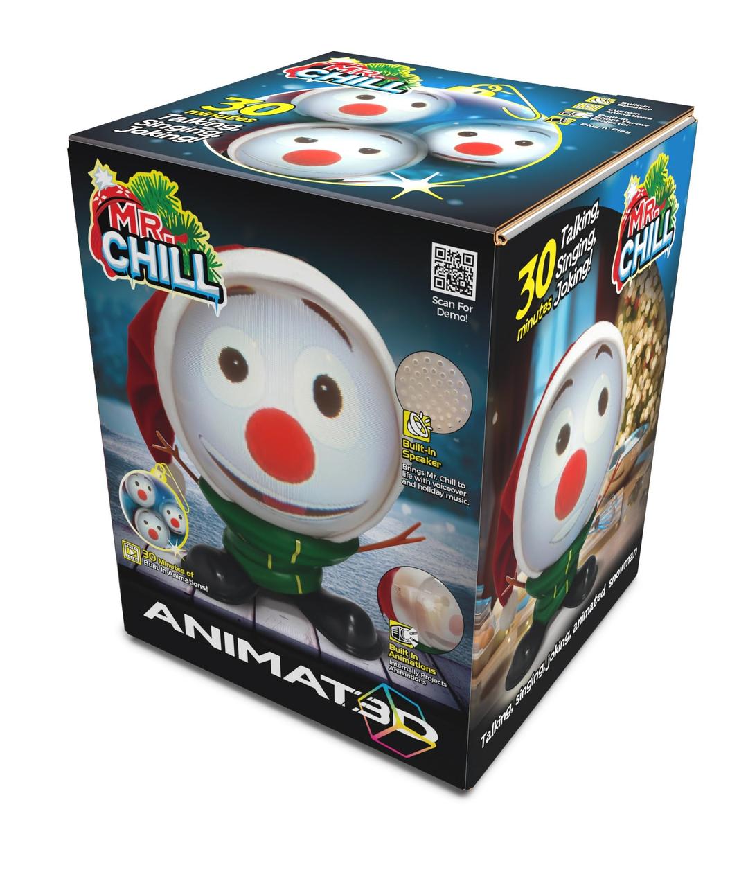 Mr. Chill Talking Animated Snowman with Built in Projector & Speaker Plug'n Play