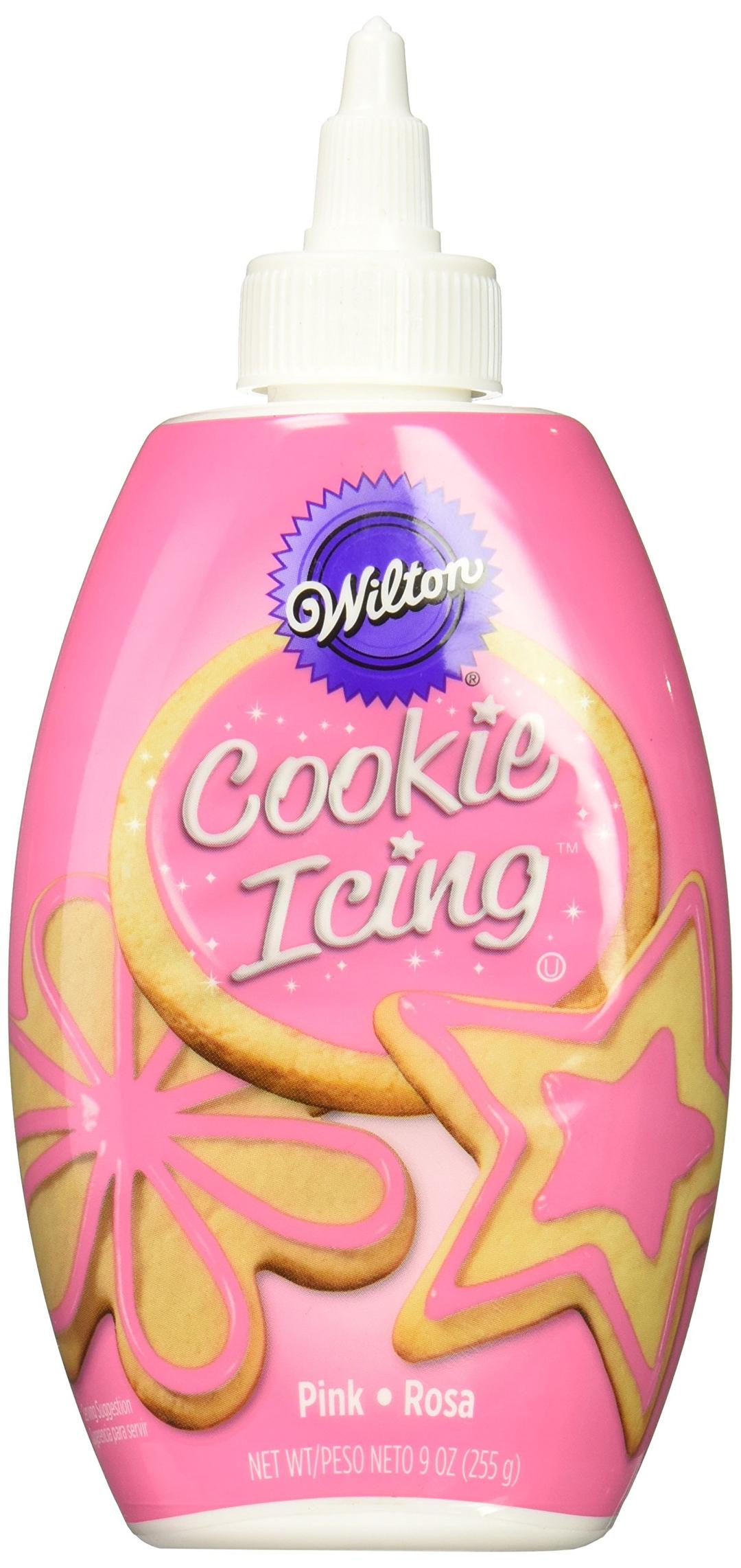 WiltonCookie Icing - Quick, Easy-To-Use and Ready for Cake and Cookie Decorations, 9 Ounce, Pink