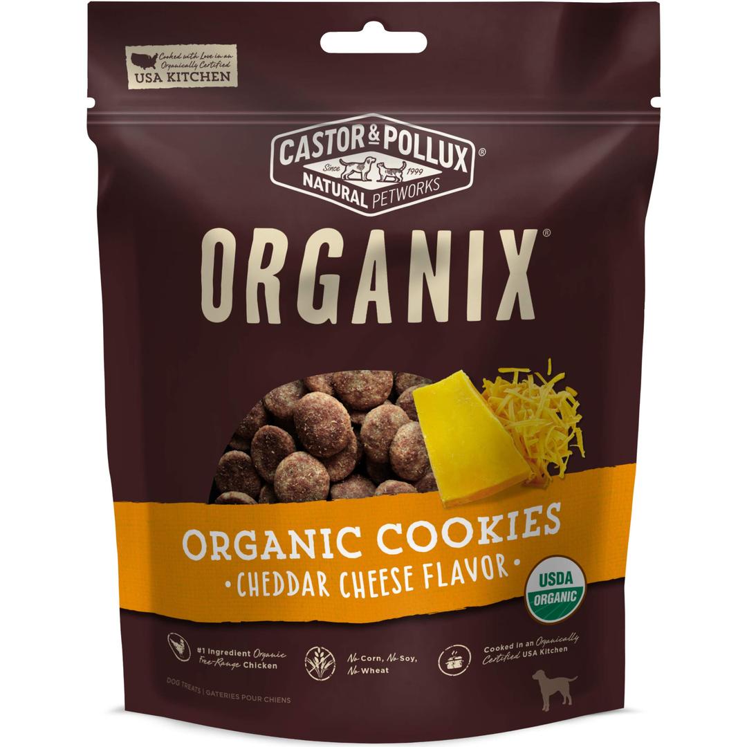 Castor & Pollux Organix Organic Cheddar Cheese Flavor Cookies Dog Treats, 12-oz bag