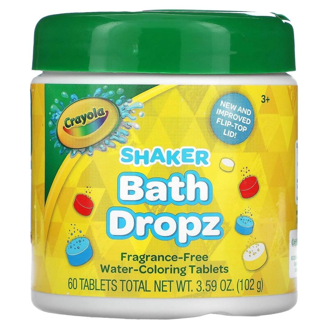 CRAYOLAColor Bath Dropz 60 Tablets 3.59 Ounce Jar, Unscented