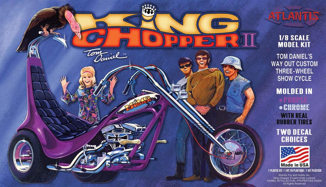 Atlantis Tom Daniel King Chopper II 1/8 Scale Motorcycle Plastic Model Kit