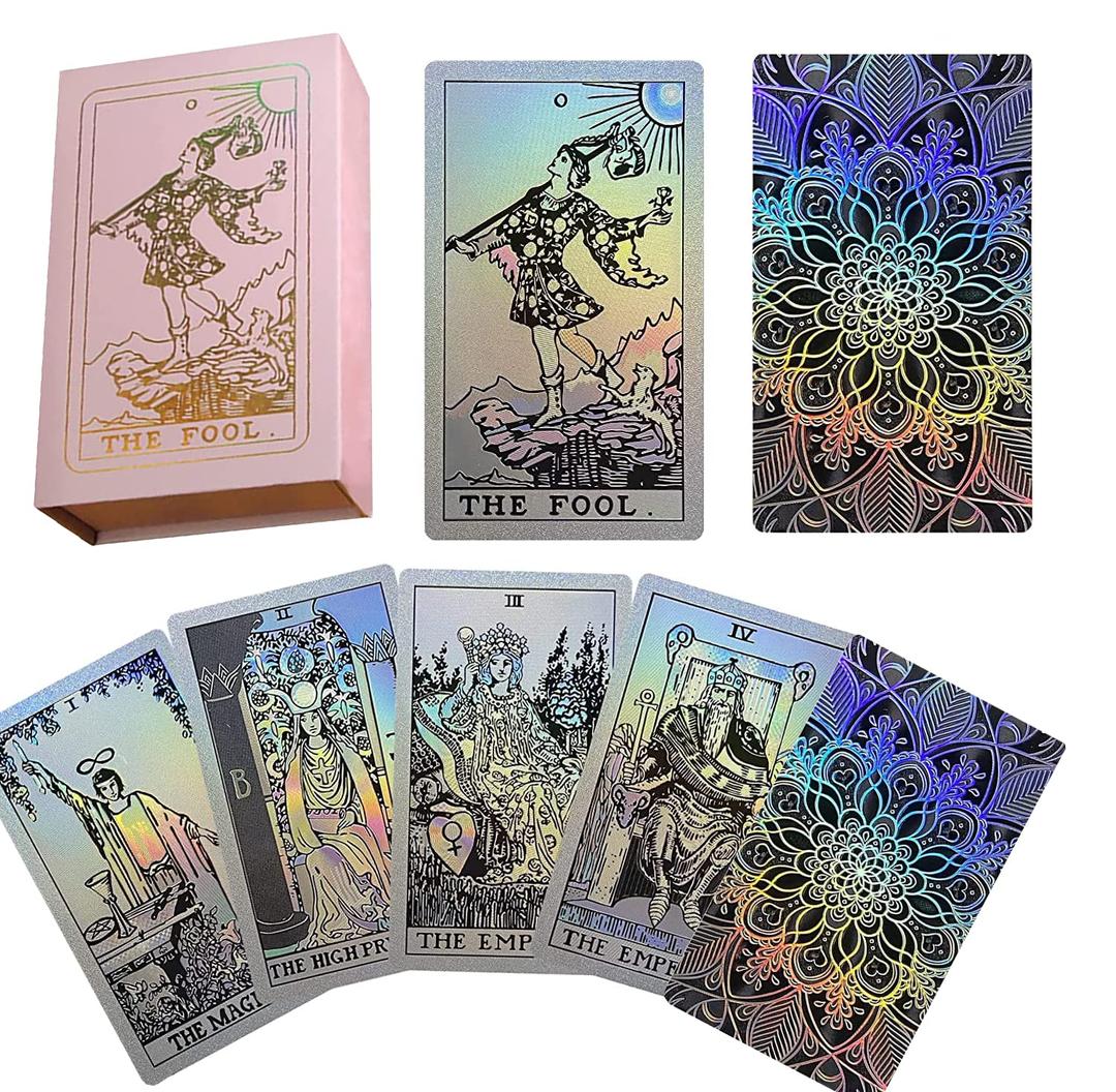 VOVCIG 78 Tarot Card with Guidebook,Tarot Cards for Beginners Tarot Deck Set PVC Waterproof Tarot Cards,Fortune Telling Toys Divination Tool