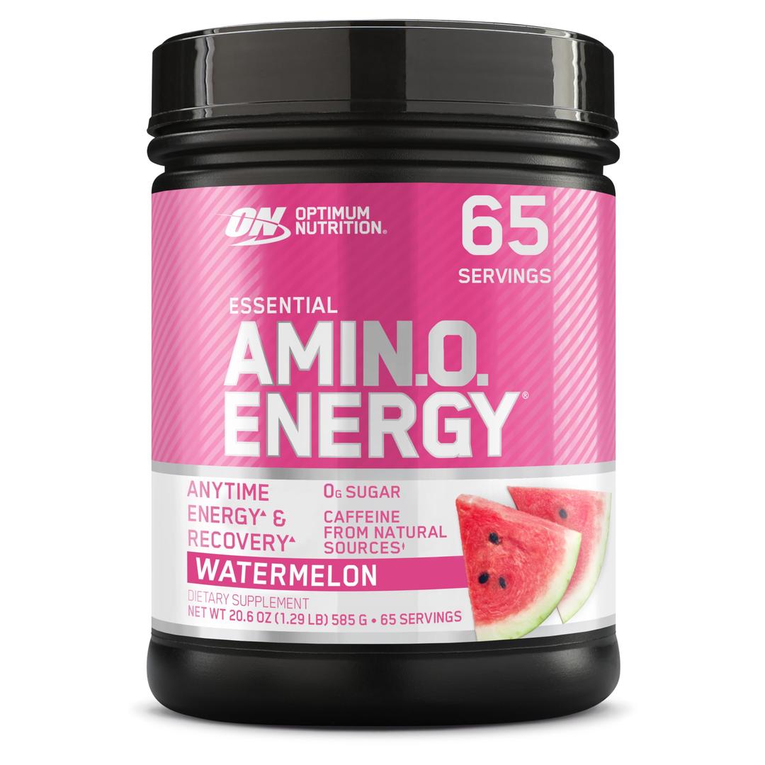 Optimum Nutrition Amino Energy - Pre Workout with Green Tea, BCAA, Amino Acids, Keto Friendly, Green Coffee Extract, Energy Powder - Watermelon, 65 Servings (Packaging May Vary)