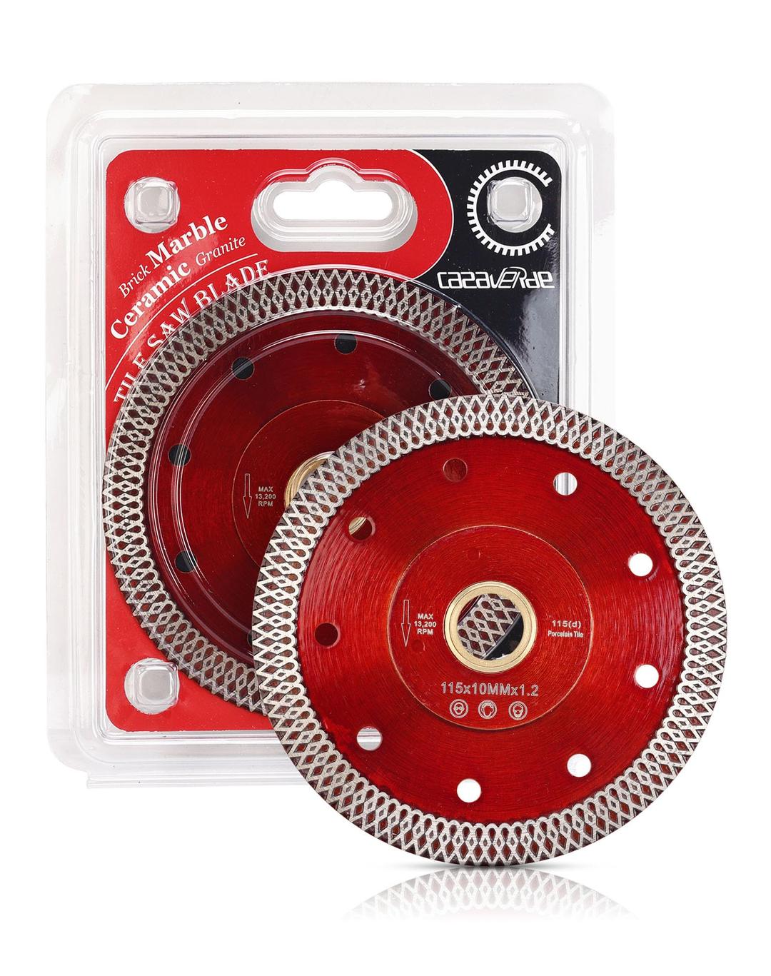 Casaverde 2Pcs/Lot 4.5“ Super Thin Diamond Porcelain Saw Blade Ceramic Cutting Disc for Cutting Ceramic or Porcelain Tiles (4.5"-2pcs)