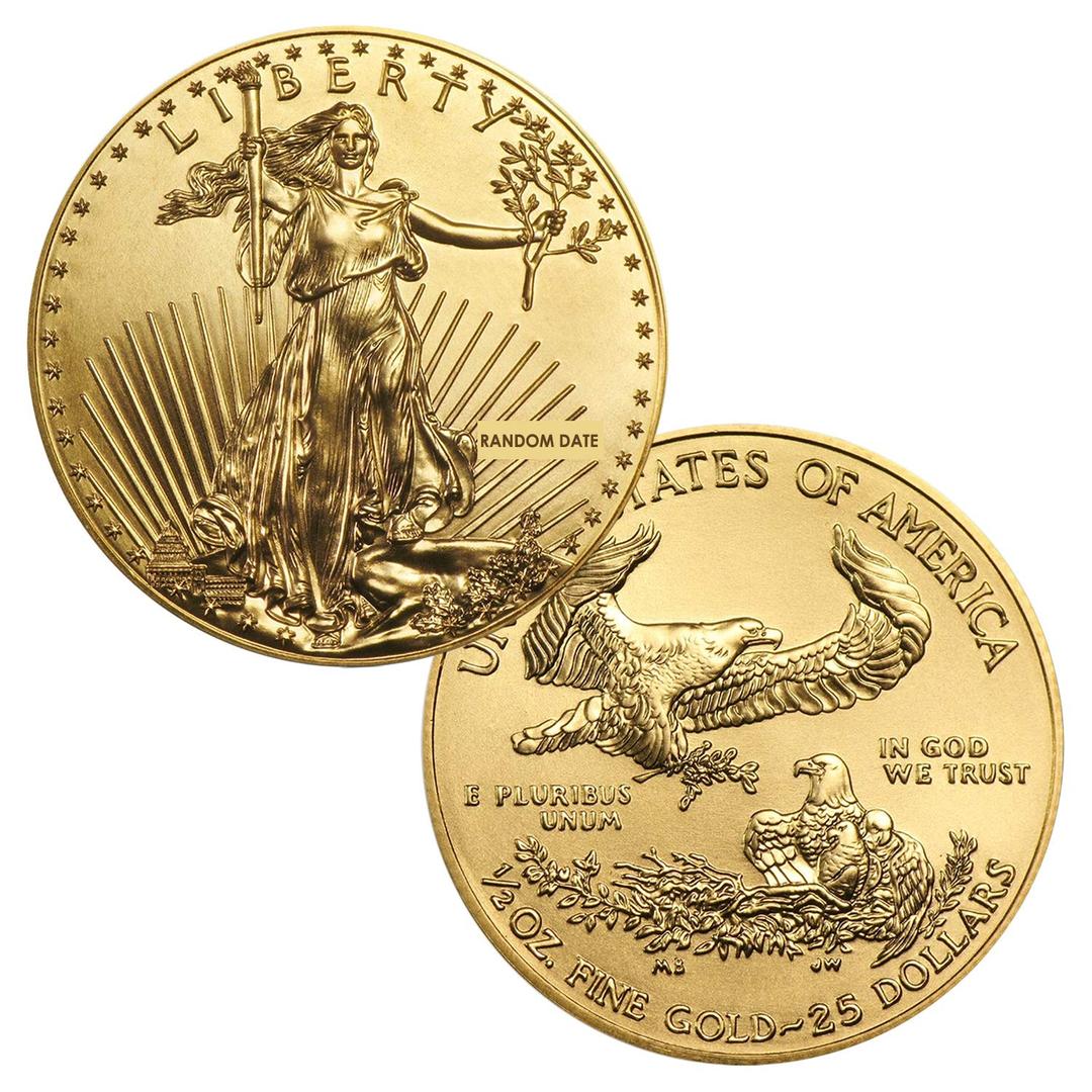 $25 1/2 Ounce Gold American Eagle $25 Brilliant Uncirculated