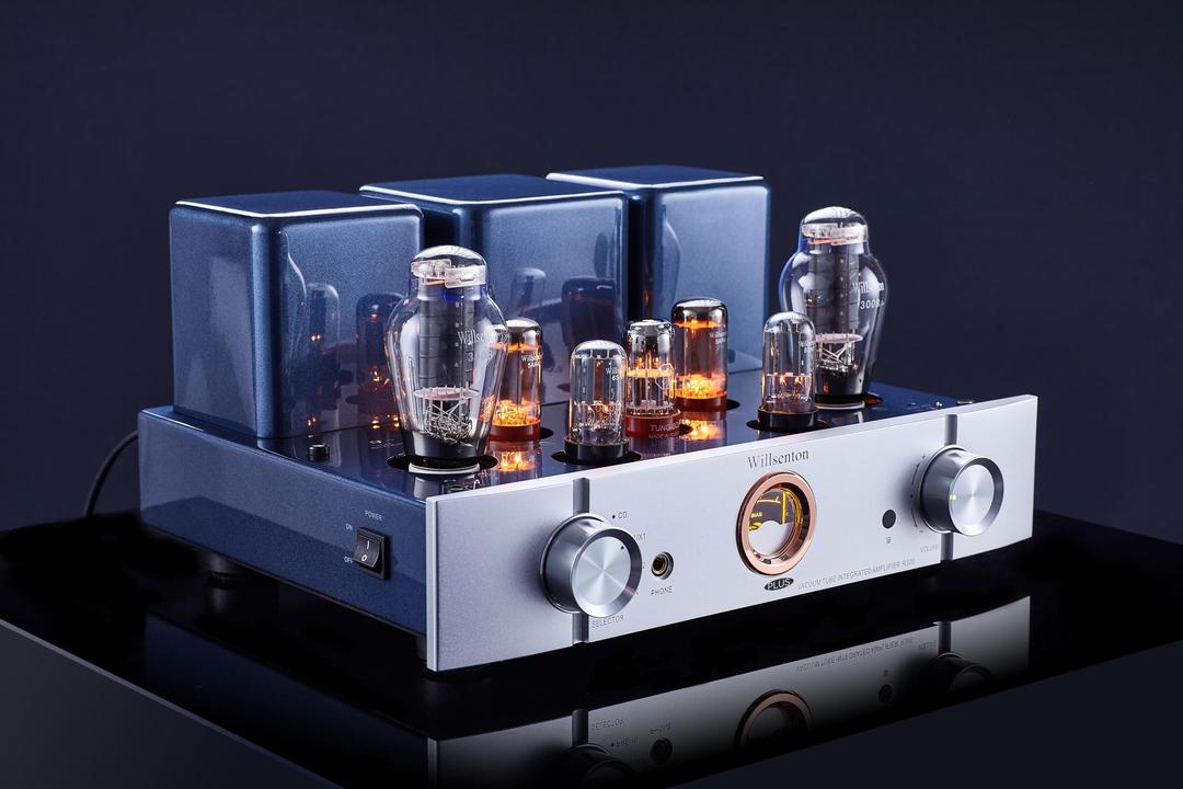 Willsenton R300 Plus Tube Amplifier 300Bx2 Single-Ended Class A Integrated Amplifier Power Amplifier Headphones amp All in One (Silver)