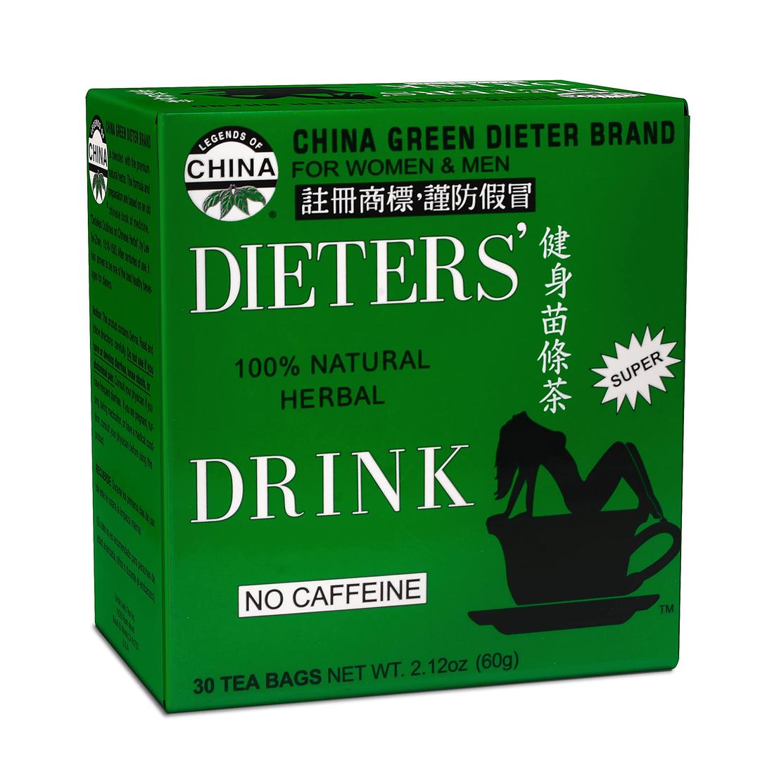 Uncle Lee's Tea China Green Dieters Tea Caffeine Free, 2.12 Oz, 30 Count