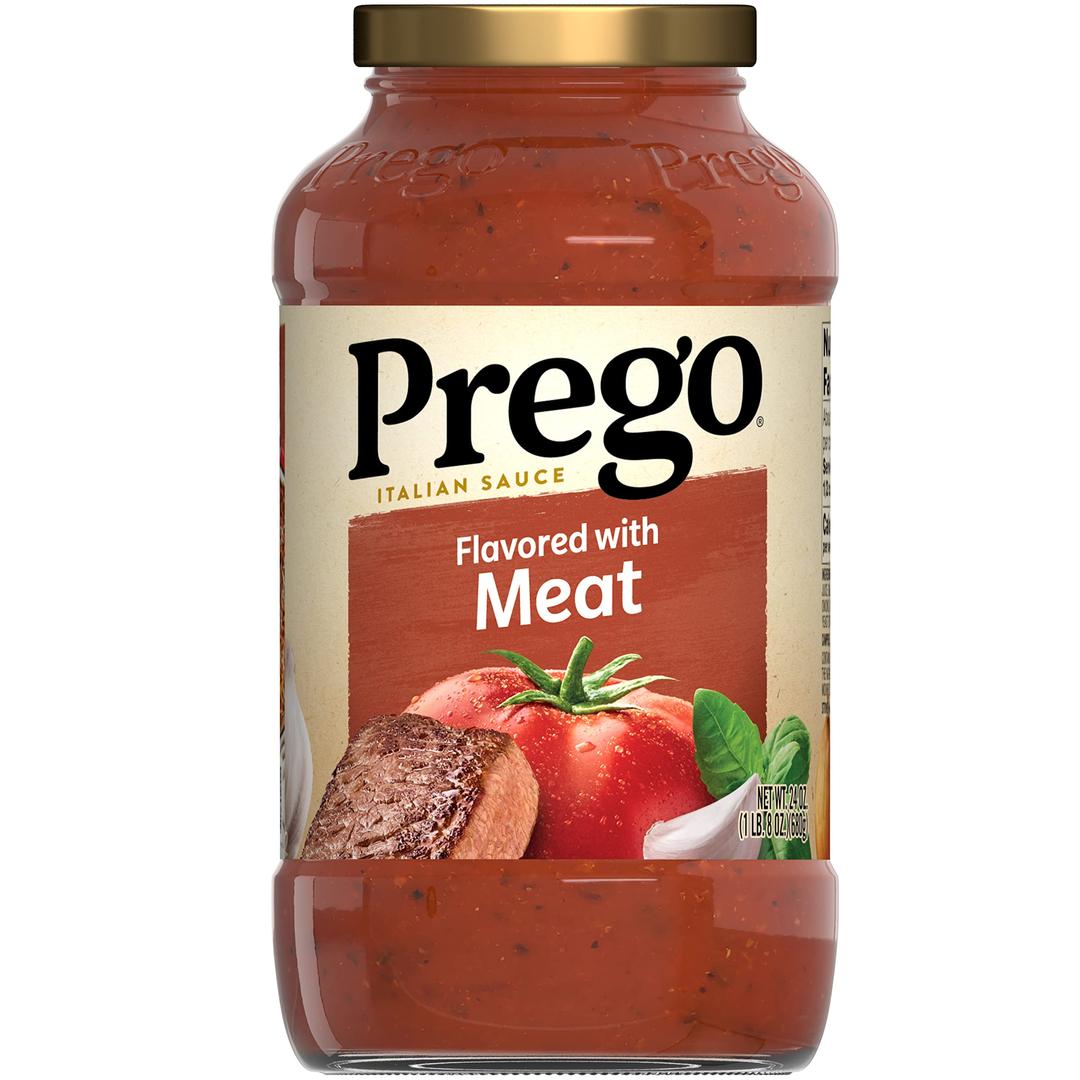 Prego Italian Tomato Pasta Sauce Flavored With Meat, 24 OZ Jar