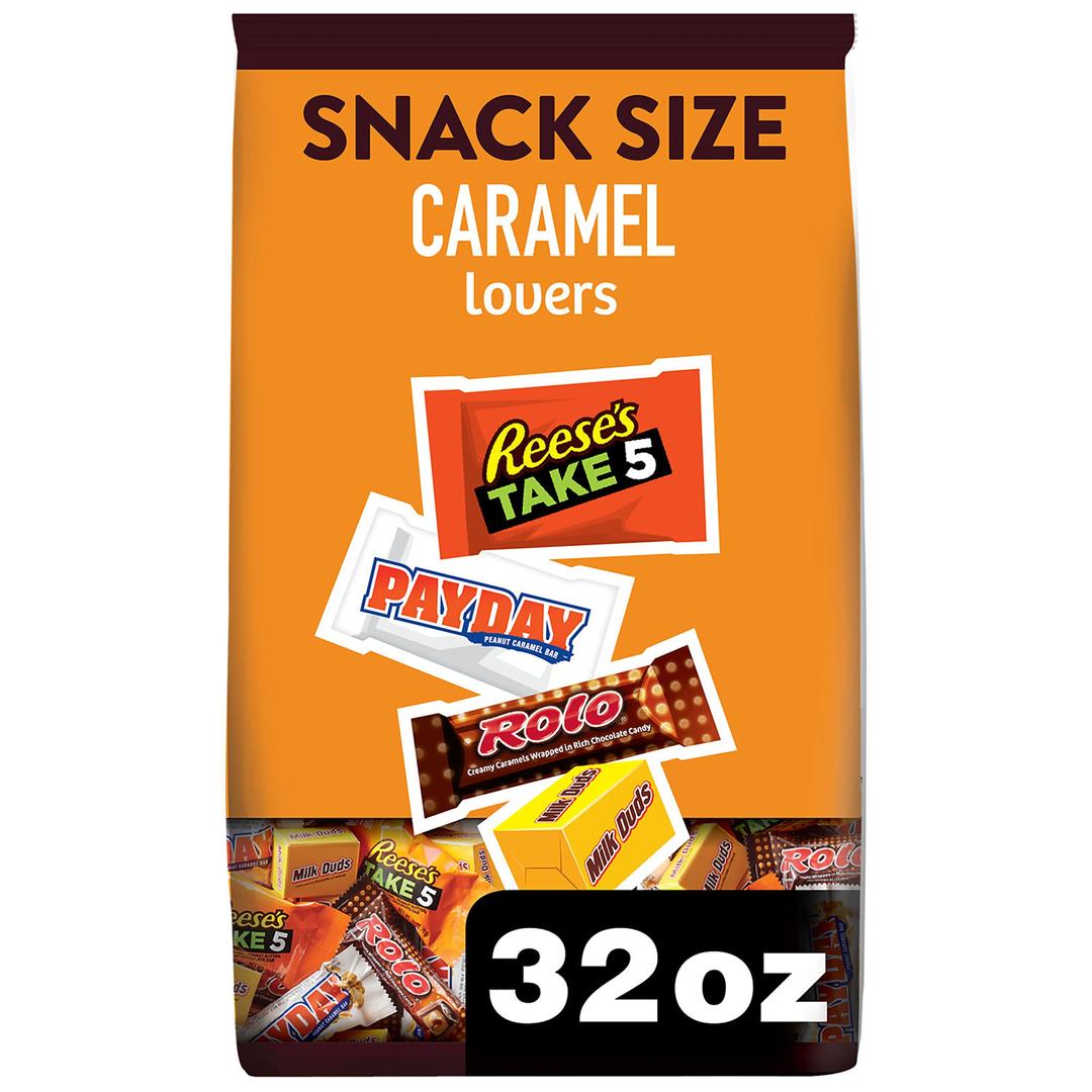 Hershey Assorted Caramel Flavored Snack Size, Candy Party Pack, 32.08 oz