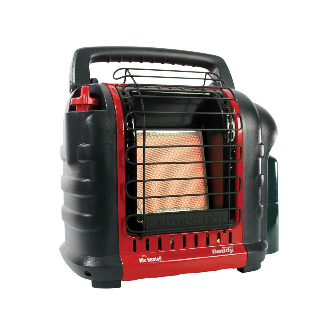 Mr. Heater F232000 MH9BX Buddy 4,000-9,000-BTU Indoor-Safe Portable Propane Radiant Heater, Red-Black